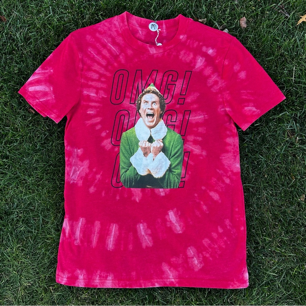FINAL PRICE Buddy The Elf Christmas Cheer Reverse Dyed T-shirt Medium